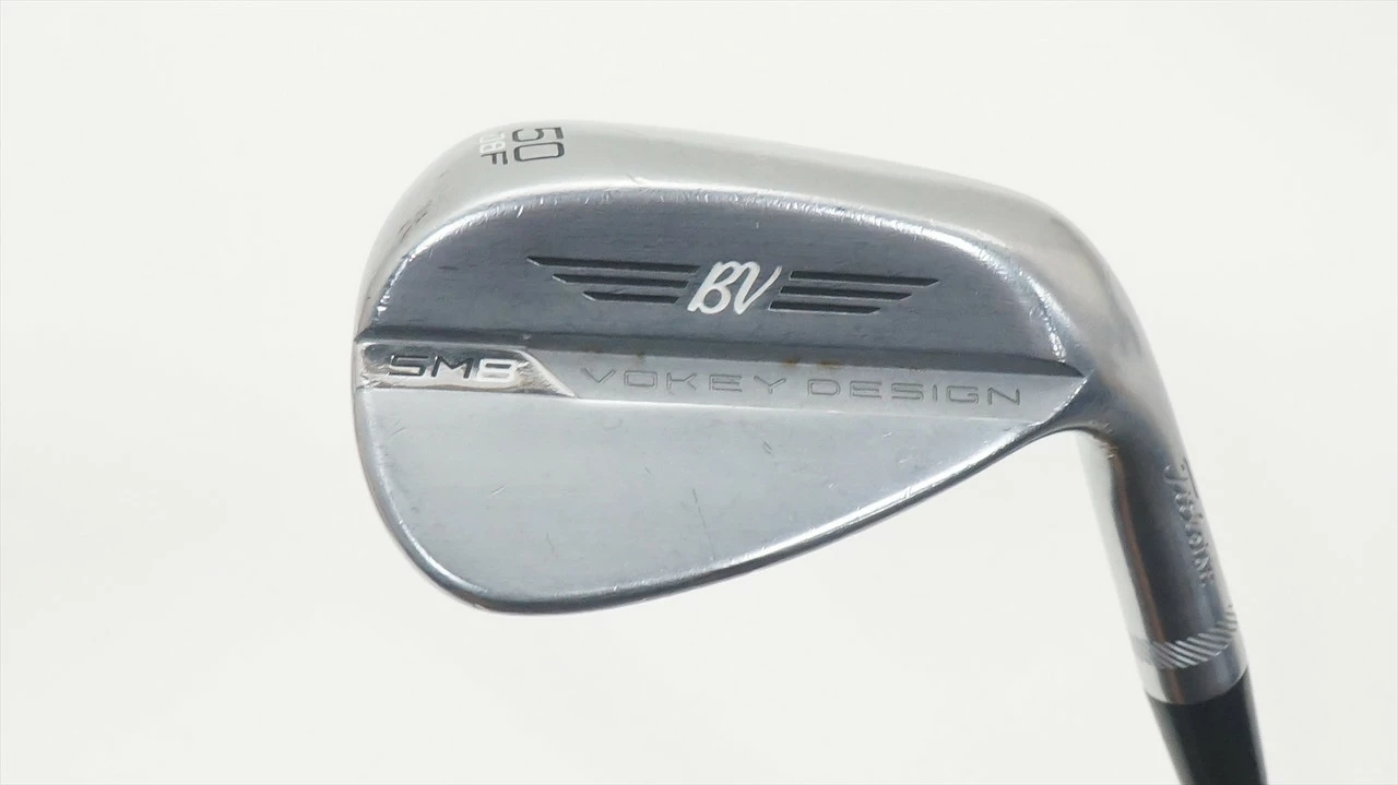 Titleist Vokey Sm8 Tour Chrome Wedge 50°-8 F-Grind Wedge Stock Stl 1047396 Good 4 Titleist Vokey Sm8 Tour Chrome Wedge 50°-8 F-Grind Wedge Stock Stl 1047396 Good - Image 2